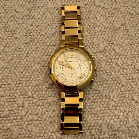 Michael KORS Parker Chronograph Champagne Dial Gold-tone Ladies Watch MK5701 - Picture 2 of 8